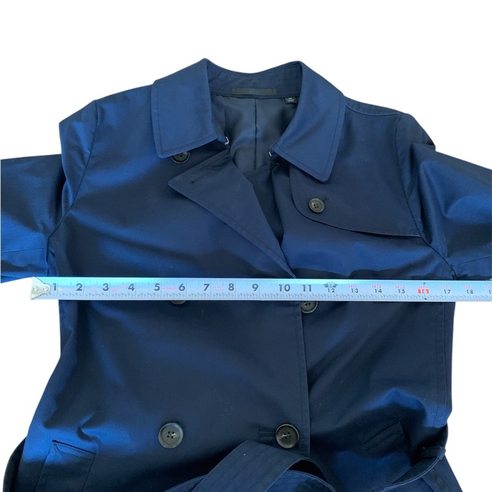 Uniqlo navy trench coat XS EUC! - Picture 3 of 4